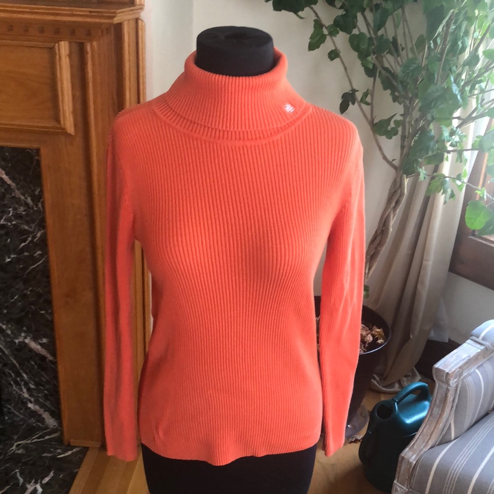 Orange Ralph Lauren Turtleneck